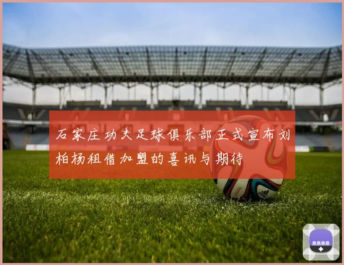 石家庄功夫足球俱乐部正式宣布刘柏杨租借加盟的喜讯与期待